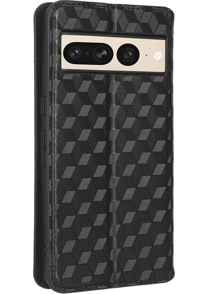 Google Pixel 7 Pro ile Uyumlu Cüzdan Hakiki Deri Darbeye Dayanıklı Tpu Kılıf Dayanıklı Flip Kitap Katlama Standı (Yurt Dışından)
