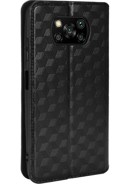 Xiaomi Mi Poco X3 Nfc ile Uyumlu Cüzdan Hakiki Deri Darbeye Dayanıklı Tpu Kılıf Dayanıklı Flip Kitap Katlama Standı (Yurt Dışından)