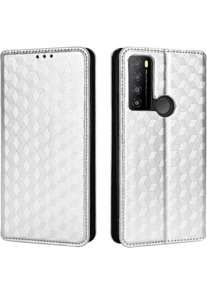Tcl 30 Xl ile Uyumlu Cüzdan Hakiki Deri Darbeye Dayanıklı Tpu Kılıf Dayanıklı Flip Kitap Katlama Standı (Yurt Dışından)