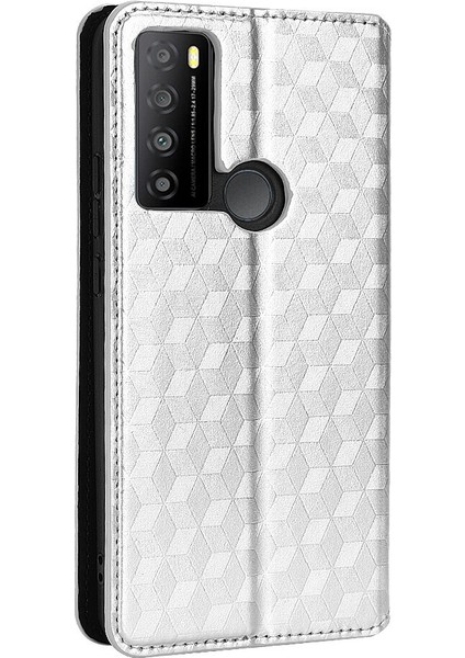 Tcl 30 Xl ile Uyumlu Cüzdan Hakiki Deri Darbeye Dayanıklı Tpu Kılıf Dayanıklı Flip Kitap Katlama Standı (Yurt Dışından)