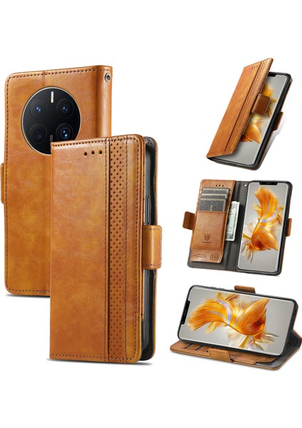 Huawei Mate 50 Pro Cüzdan Kılıfı, Kart Tutuculu Pu Deri Flip Kılıf Rfıd Engelleme Kickstand Telefon Kapağı (Yurt Dışından)
