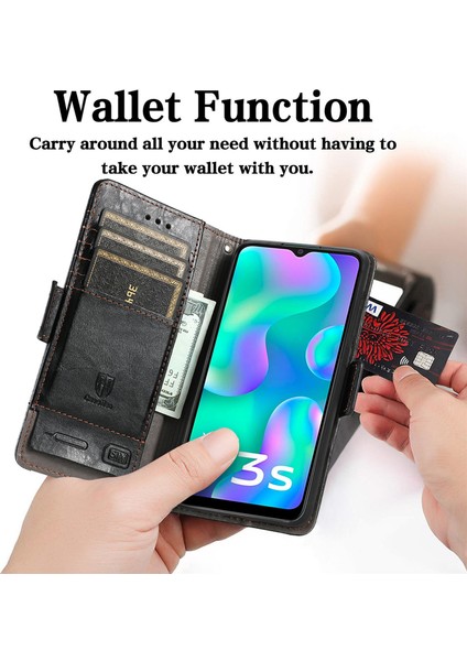 Vivo Y3S 2021 Cüzdan Kılıfı, Kart Tutuculu Pu Deri Flip Kılıf Rfıd Engelleme Kickstand Telefon Kapağı (Yurt Dışından) fiyatları
