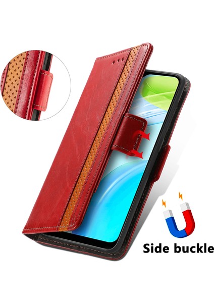 Oppo Realme C30 Cüzdan Kılıfı, Kart Tutuculu Pu Deri Flip Kılıf Rfıd Engelleme Kickstand Telefon Kapağı (Yurt Dışından) modelleri