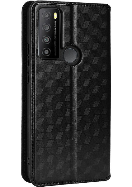 Tcl 30 Xl ile Uyumlu Cüzdan Hakiki Deri Darbeye Dayanıklı Tpu Kılıf Dayanıklı Flip Kitap Katlama Standı (Yurt Dışından)