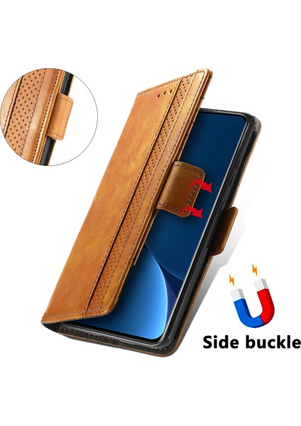 Xiaomi 12 Pro Cüzdan Kılıfı, Kart Tutuculu Pu Deri Flip Kılıf Rfıd Engelleme Kickstand Telefon Kapağı (Yurt Dışından)