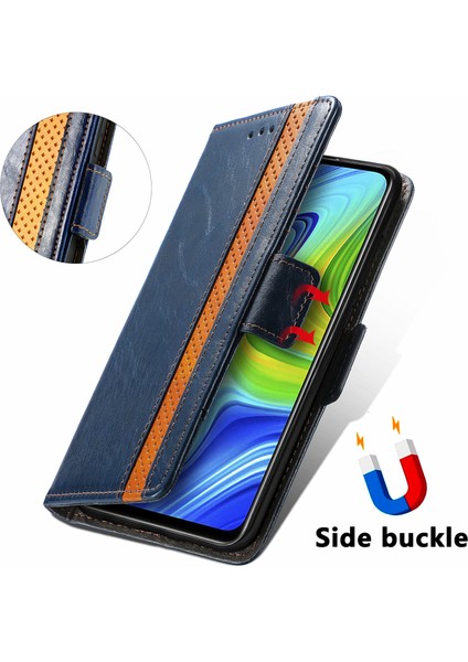 Redmi Note 9 4g Cüzdan Kılıfı, Kart Tutuculu Pu Deri Flip Kılıf Rfıd Engelleme Kickstand Telefon Kapağı (Yurt Dışından)