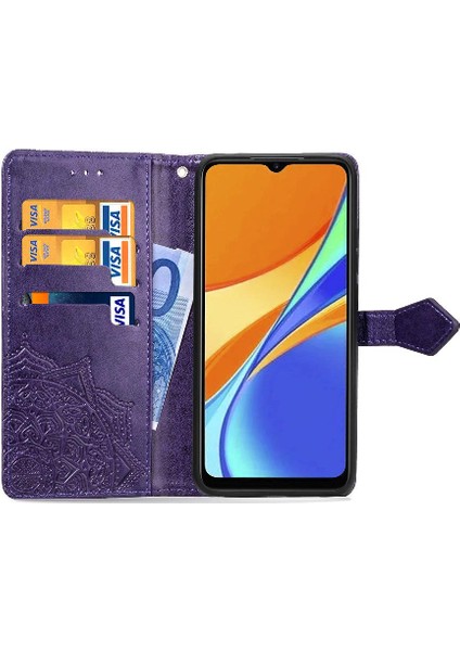 Redmi 9c Deri Kılıf Için Kılıf Zarif Desen Basit Iş Çevirme (Yurt Dışından) modelleri