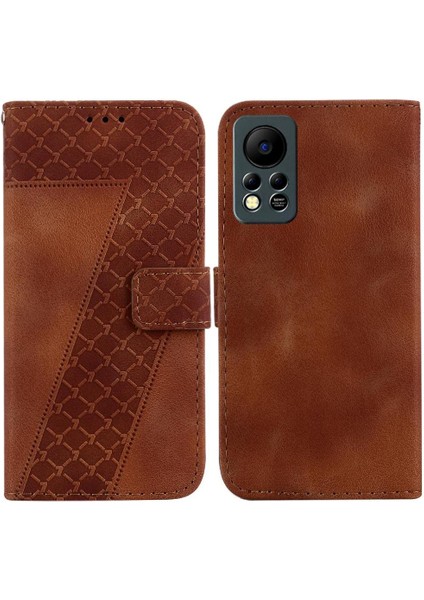 Infinix Sıcak 11S Nfc Pu Deri Kabartmalı Desen Cüzdan Kartı Için Telefon Kılıfı (Yurt Dışından)