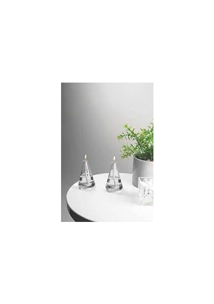 Konik Cam Kandil 2'li Set+ Kandil Yağı