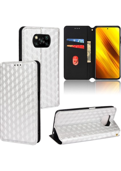 Xiaomi Mi Poco X3 Nfc ile Uyumlu Cüzdan Hakiki Deri Darbeye Dayanıklı Tpu Kılıf Dayanıklı Flip Kitap Katlama Standı (Yurt Dışından)