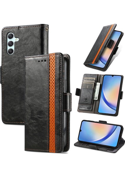 Samsung Galaxy A34 5g Cüzdan Kılıfı, Kart Tutuculu Pu Deri Flip Kılıf Rfıd Engelleme Kickstand Telefon Kapağı (Yurt Dışından)