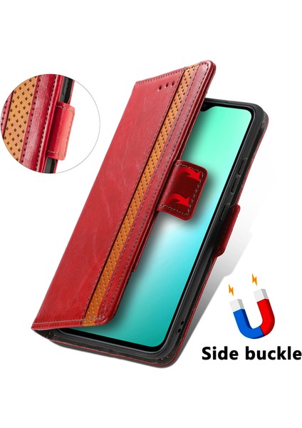 Infinix Hot 11 Play Cüzdan Kılıfı, Kart Tutuculu Pu Deri Flip Kılıf Rfıd Engelleme Kickstand Telefon Kapağı (Yurt Dışından)