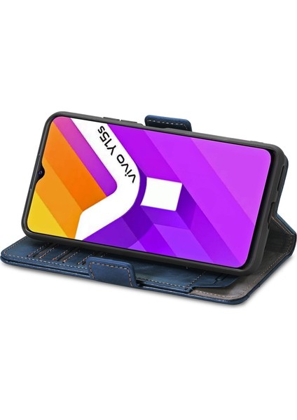Vivo Y15S Cüzdan Kılıfı, Kart Tutuculu Pu Deri Flip Kılıf Rfıd Engelleme Kickstand Telefon Kapağı (Yurt Dışından) modelleri