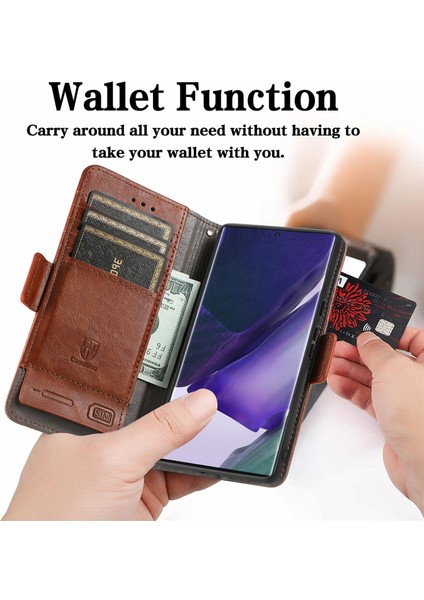 Samsung Galaxy S22 Ultra Cüzdan Kılıfı, Kart Tutuculu Pu Deri Flip Kılıf Rfıd Engelleme Kickstand Telefon Kapağı (Yurt Dışından) modelleri