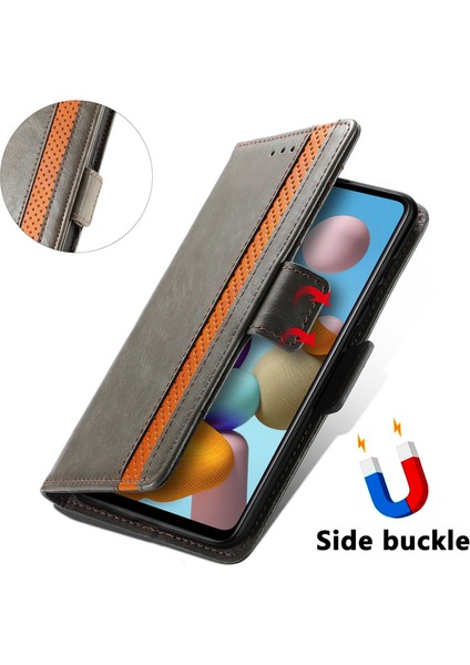 SZY Market Samsung Galaxy A21S Cüzdan Kılıfı, Kart Tutuculu Pu Deri Flip Kılıf Rfıd Engelleme Kickstand Telefon Kapağı (Yurt Dışından)