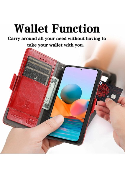 Xiaomi Redmi Note 10 Pro Cüzdan Kılıfı, Kart Tutuculu Pu Deri Flip Kılıf Rfıd Engelleme Kickstand Telefon Kapağı (Yurt Dışından) modelleri