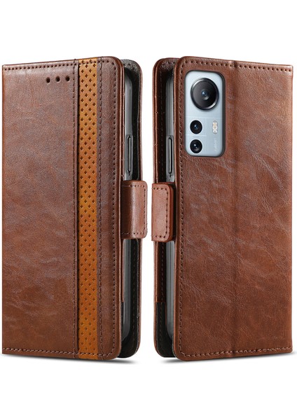 Xiaomi 12 Lite Cüzdan Kılıfı, Kart Tutuculu Pu Deri Flip Kılıf Rfıd Engelleme Kickstand Telefon Kapağı (Yurt Dışından)