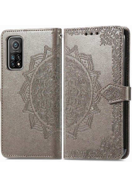 Xiaomi 10T Için Kılıf Zarif Desen Darbeye Deri Kılıf Basit Flip (Yurt Dışından)