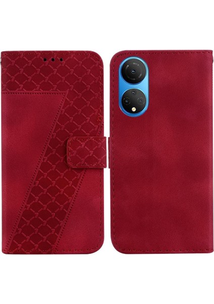 Onur X7 Kart Yuvası Fonksiyonu Için Kılıf Cüzdan Kabartmalı Desen Flip Folio Pu (Yurt Dışından)