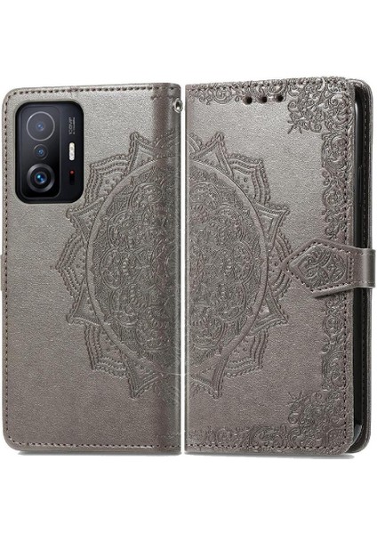 Xiaomi 11T/11T Pro Zarif Desen Deri Kılıf Darbeye (Yurt Dışından)