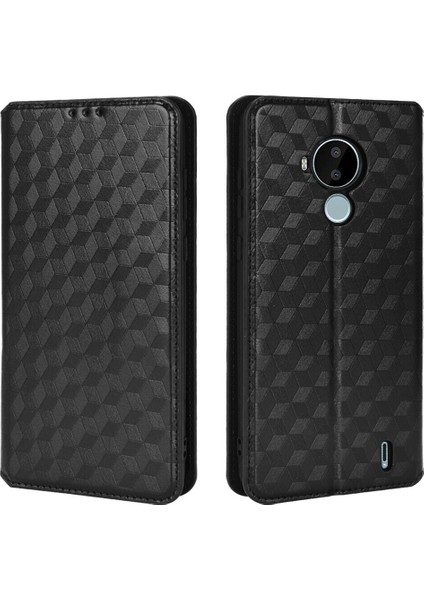 Nokia C30 ile Uyumlu Cüzdan Hakiki Deri Darbeye Dayanıklı Tpu Kılıf Dayanıklı Flip Kitap Katlama Standı (Yurt Dışından) modelleri