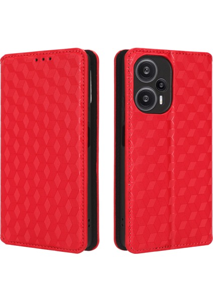 Xiaomi Mi Poco F5 5g ile Uyumlu Cüzdan Hakiki Deri Darbeye Dayanıklı Tpu Kılıf Dayanıklı Flip Kitap Katlama Standı (Yurt Dışından)