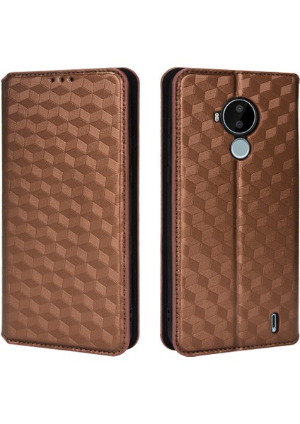 Nokia C30 ile Uyumlu Cüzdan Hakiki Deri Darbeye Dayanıklı Tpu Kılıf Dayanıklı Flip Kitap Katlama Standı (Yurt Dışından) modelleri