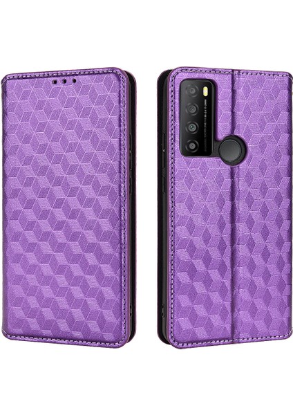 Tcl 30 Xl ile Uyumlu Cüzdan Hakiki Deri Darbeye Dayanıklı Tpu Kılıf Dayanıklı Flip Kitap Katlama Standı (Yurt Dışından)