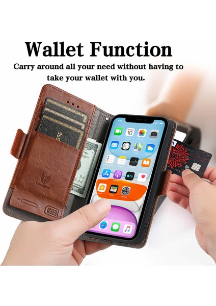 Apple iPhone X/xs Cüzdan Kılıfı, Kart Tutuculu Pu Deri Flip Kılıf Rfıd Engelleme Kickstand Telefon Kapağı (Yurt Dışından) modelleri