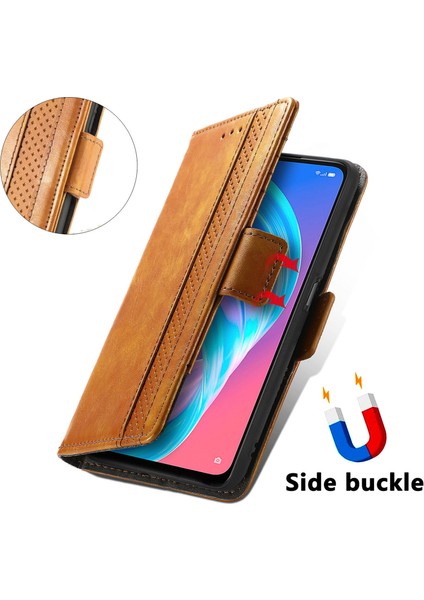 Oppo A92/A72/A52 Cüzdan Kılıfı, Kart Tutuculu Pu Deri Flip Kılıf Rfıd Engelleme Kickstand Telefon Kapağı (Yurt Dışından)