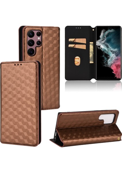 Samsung Galaxy S22 Ultra ile Uyumlu Cüzdan Hakiki Deri Darbeye Dayanıklı Tpu Kılıf Dayanıklı Flip Kitap Katlama Standı (Yurt Dışından) fiyatları