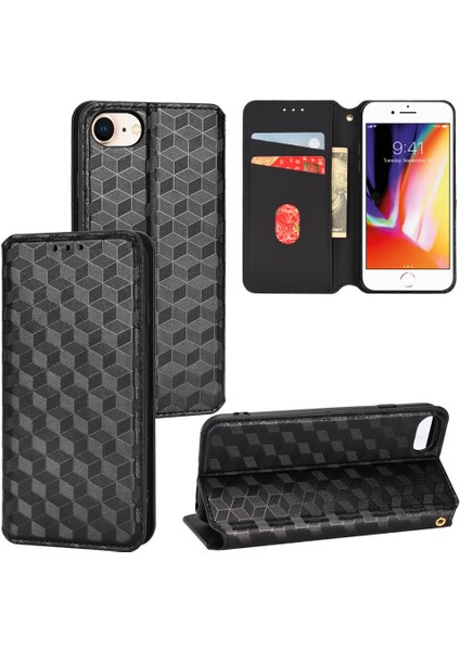 Apple iPhone 7/8/se2/se3 ile Uyumlu Cüzdan Hakiki Deri Darbeye Dayanıklı Tpu Kılıf Dayanıklı Flip Kitap Katlama Standı (Yurt Dışından) fiyatları