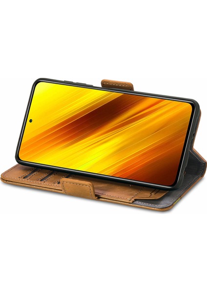 Xiaomi Poco X3 Nfc Cüzdan Kılıfı, Kart Tutuculu Pu Deri Flip Kılıf Rfıd Engelleme Kickstand Telefon Kapağı (Yurt Dışından)