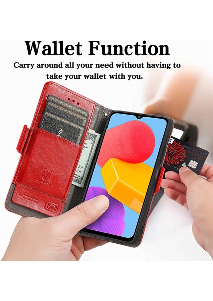 Samsung Galaxy M13 4g Cüzdan Kılıfı, Kart Tutuculu Pu Deri Flip Kılıf Rfıd Engelleme Kickstand Telefon Kapağı (Yurt Dışından) fiyatları