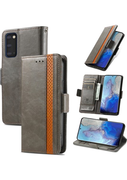Samsung Galaxy S20 Cüzdan Kılıfı, Kart Tutuculu Pu Deri Flip Kılıf Rfıd Engelleme Kickstand Telefon Kapağı (Yurt Dışından)