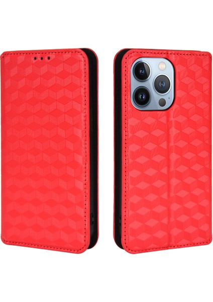 Apple iPhone 15 Pro Max ile Uyumlu Cüzdan Hakiki Deri Darbeye Dayanıklı Tpu Kılıf Dayanıklı Flip Kitap Katlama Standı (Yurt Dışından)