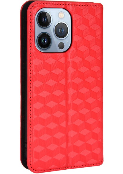 Apple iPhone 15 Pro Max ile Uyumlu Cüzdan Hakiki Deri Darbeye Dayanıklı Tpu Kılıf Dayanıklı Flip Kitap Katlama Standı (Yurt Dışından)