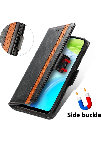 Oppo Realme C30 Cüzdan Kılıfı, Kart Tutuculu Pu Deri Flip Kılıf Rfıd Engelleme Kickstand Telefon Kapağı (Yurt Dışından) modelleri