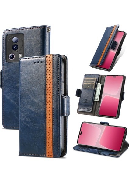 Xiaomi 13 Lite Cüzdan Kılıfı, Kart Tutuculu Pu Deri Flip Kılıf Rfıd Engelleme Kickstand Telefon Kapağı (Yurt Dışından)