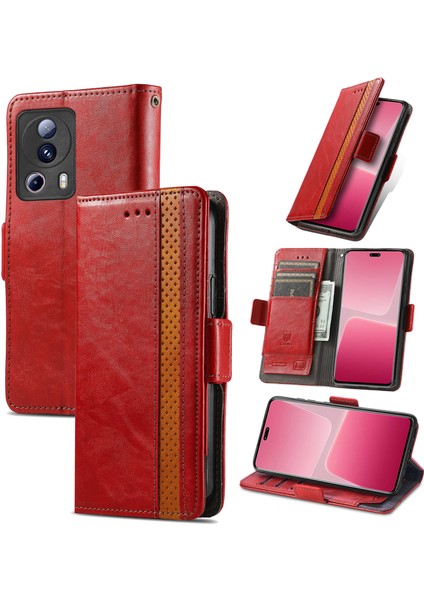 Xiaomi 13 Lite Cüzdan Kılıfı, Kart Tutuculu Pu Deri Flip Kılıf Rfıd Engelleme Kickstand Telefon Kapağı (Yurt Dışından)