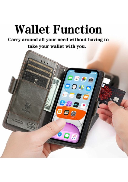 Apple iPhone X/xs Cüzdan Kılıfı, Kart Tutuculu Pu Deri Flip Kılıf Rfıd Engelleme Kickstand Telefon Kapağı (Yurt Dışından) modelleri