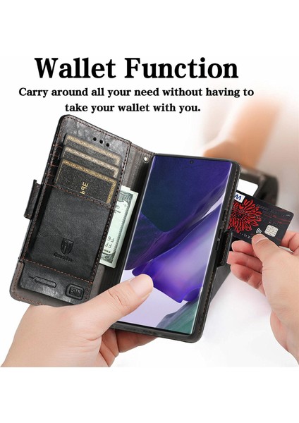 Samsung Galaxy S22 Ultra Cüzdan Kılıfı, Kart Tutuculu Pu Deri Flip Kılıf Rfıd Engelleme Kickstand Telefon Kapağı (Yurt Dışından) modelleri