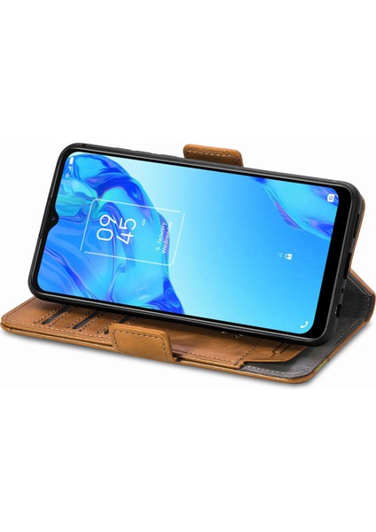 Tcl 20B Cüzdan Kılıfı, Kart Tutuculu Pu Deri Flip Kılıf Rfıd Engelleme Kickstand Telefon Kapağı (Yurt Dışından)