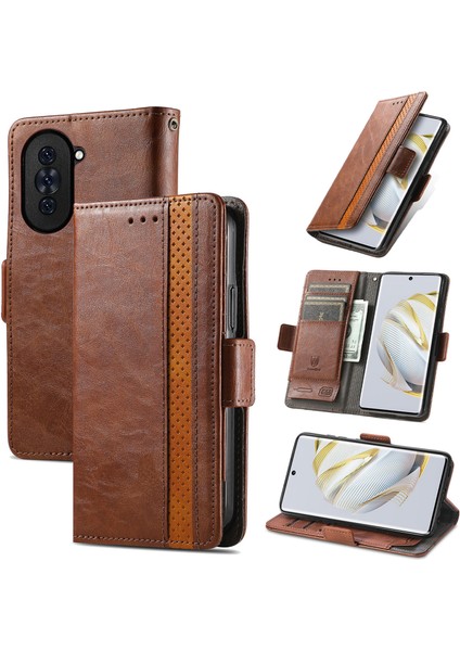 Huawei Nova 10 Cüzdan Kılıfı, Kart Tutuculu Pu Deri Flip Kılıf Rfıd Engelleme Kickstand Telefon Kapağı (Yurt Dışından)