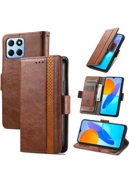 Honor X8 5g Cüzdan Kılıfı, Kart Tutuculu Pu Deri Flip Kılıf Rfıd Engelleme Kickstand Telefon Kapağı (Yurt Dışından)