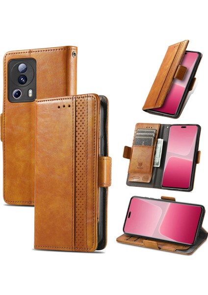 Xiaomi 13 Lite Cüzdan Kılıfı, Kart Tutuculu Pu Deri Flip Kılıf Rfıd Engelleme Kickstand Telefon Kapağı (Yurt Dışından)