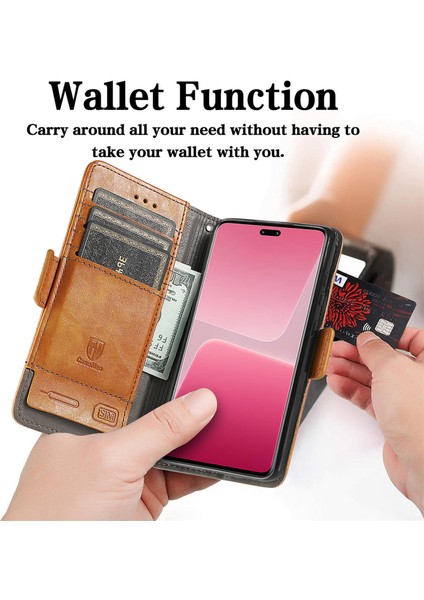 Xiaomi 13 Lite Cüzdan Kılıfı, Kart Tutuculu Pu Deri Flip Kılıf Rfıd Engelleme Kickstand Telefon Kapağı (Yurt Dışından) fırsatları