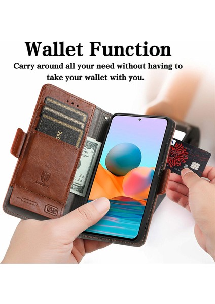 Xiaomi Redmi Note 10 Pro Cüzdan Kılıfı, Kart Tutuculu Pu Deri Flip Kılıf Rfıd Engelleme Kickstand Telefon Kapağı (Yurt Dışından) modelleri