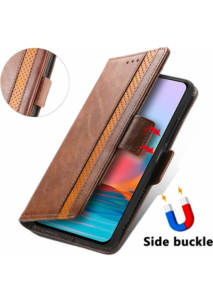 Xiaomi Redmi Note 10 Pro Cüzdan Kılıfı, Kart Tutuculu Pu Deri Flip Kılıf Rfıd Engelleme Kickstand Telefon Kapağı (Yurt Dışından) fırsatları