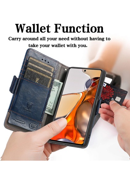 Xiaomi 11T/11T Pro Cüzdan Kılıfı, Kart Tutuculu Pu Deri Flip Kılıf Rfıd Engelleme Kickstand Telefon Kapağı (Yurt Dışından) modelleri